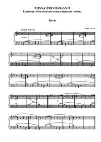 Messe pour orgue - Franz Liszt